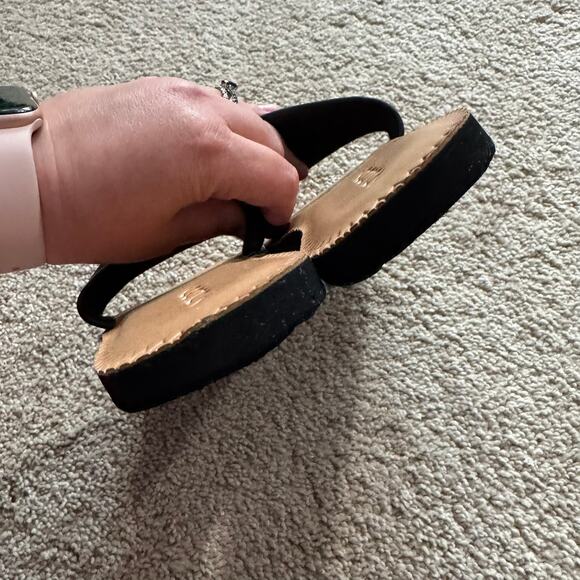 Volcom Women's Simple Slides Open Toe Sandals Size 6 w/ Black Leather Band - Picture 4 of 11